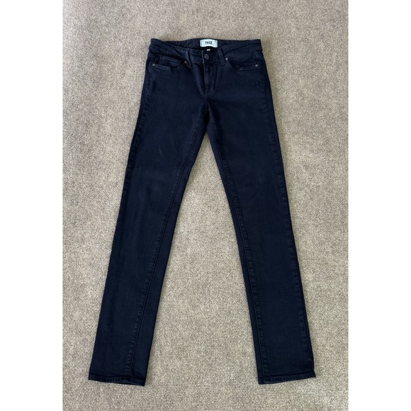PAIGE Denim - PAIGE Skyline Skinny Jeans Women's 27 Black Mid Rise Stretch Made in USA